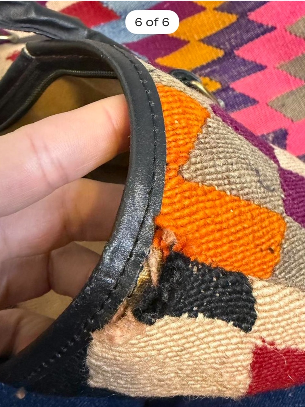 Turkish Kilim Weekender Bag - Picture 6 of 6